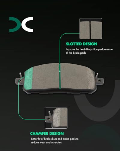 Image of SCITOO D2413 Front Ceramic Brake Pads Sets w /Hardware Replacement For INFINITI For QX60 2022-2024,For Nissan For Pathfinder 2022-2024