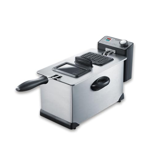 Severin - SEVERIN Friteuse 2 000 W, Friteuse électrique en inox d’une capacité de 3 L, Appareil de cuisson pour frites, légumes, viandes, poissons ou beignets, inox, FR 2431 - -29%