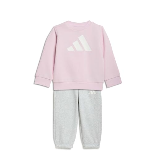 adidas Unisex bebé Big Logo Essentials Jogger Track_Suit, clear pink/white/white, 3-6 Months