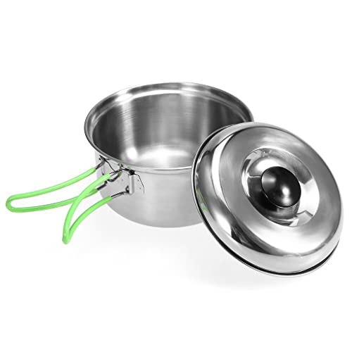 Batterie de cuisine pliable camping inox gain de place - 8
