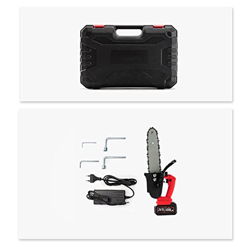 ZHANGTAOLF Mini-Kettensäge schnurlose 10-Zoll mit Einer 24-V-3000-mAh-Batterie, Mini-Potenzkette-Säge mit…
