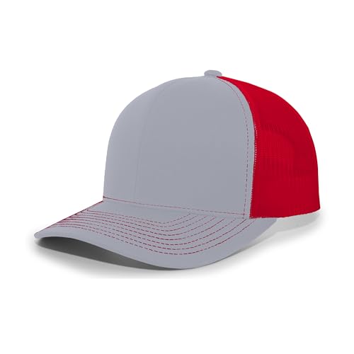 Image of Pacific Headwear Contrast Stitch Trucker Snapback