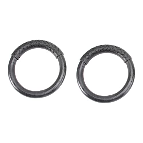 OSOLADY 1Pair Abs Gymnastic Rings for Fitness Durable Exercise Rings for Full Body Workouts for Pull Ups Push Ups Dips and More Black for All Fitness Levels