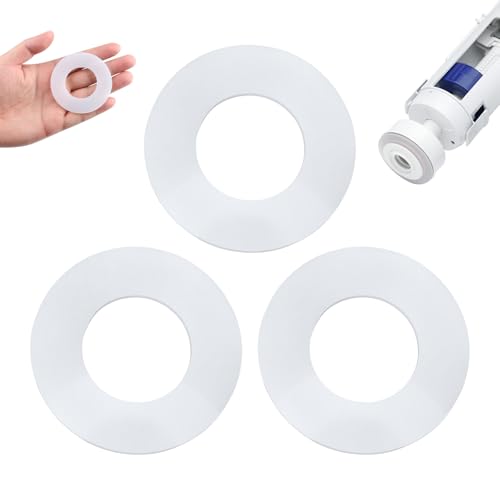 3Pcs Silicone Flush Valve Washer for Geberit, Valve Base Sealing Washer for 816.418.00.1, Clear Flush Repair Cistern Seal Compatible with Geberit, Replacement Rubber Ring for Geberit
