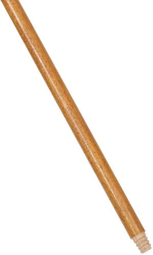 Rubbermaid Commercial Products Broom Handle with Threaded Tip, 60-Inch Lacquered Wood handle for Floor Cleaning/Sweeping in Home/Office