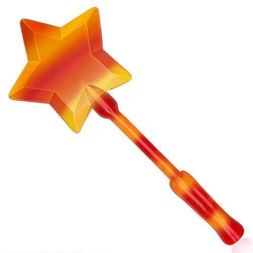 Image of Credit Card Wand, Contactless Payment Card Wand with Secure Slot, Fun Payment Experience for Everyday Use, Rainbow Color Star Design, Single Piece Credit Card Apply Tool (red B)