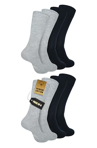 Image of Zaccai Women's Dress Socks - Pack of 4 Moisture-Wicking, Odor-Resistant, Lightweight & Breathable Cotton Business Socks