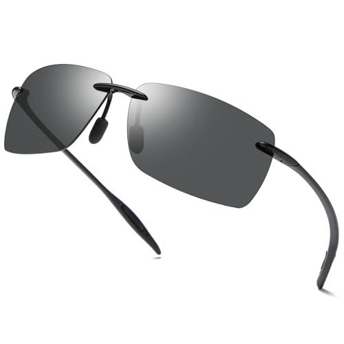 Image of Mens Sunglasses Polarized Frameless z87 Safety Sun Glasses For Women UV400 Anti Glare Mirror Mztrix Bex Sunglasses