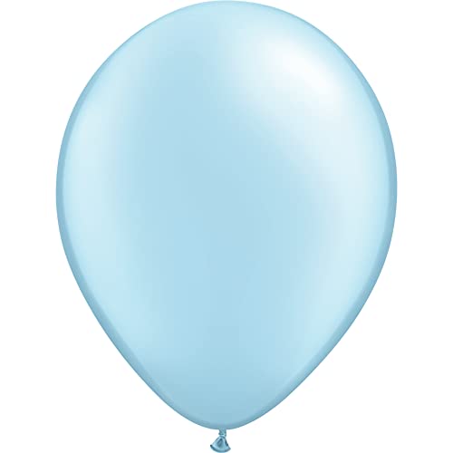 Image of Qualatex 11 inch Pearl Light Blue Balloons (100ct) by Pioneer Balloon Company