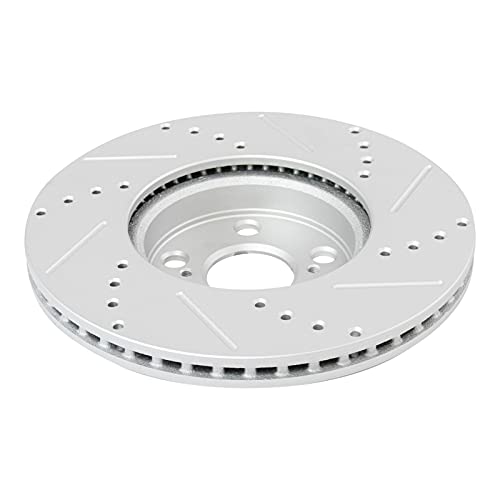 Front Performance Drilled & Slotted Brake Rotor & Posi Ceramic Pad Set #TOP4