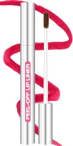 TENGLONG Peel Off Lip Liner Stain, Long Lasting Matte Lip Tattoo Makeup, Highly Pigmented Color, Smudge-Proof, Transfer-Proof, Waterproof, Suitable for All Skin Types, Nectar Pink