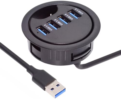 Cablecc Hub USB 3.0 à 4 ports - Répartiteur USB 60 mm - Interface...