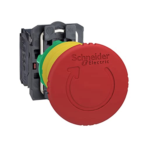 Interruptor de parada de emergencia Schneider XB5AS84462 1O+1O con contacto de vigilancia