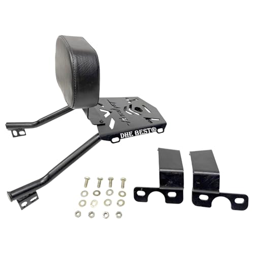Image of Dhe Best BACKREST with Carrier TOP Rack Practical Utility Accessory with Balanced Weight Distribution for Honda CB 125 Hornet