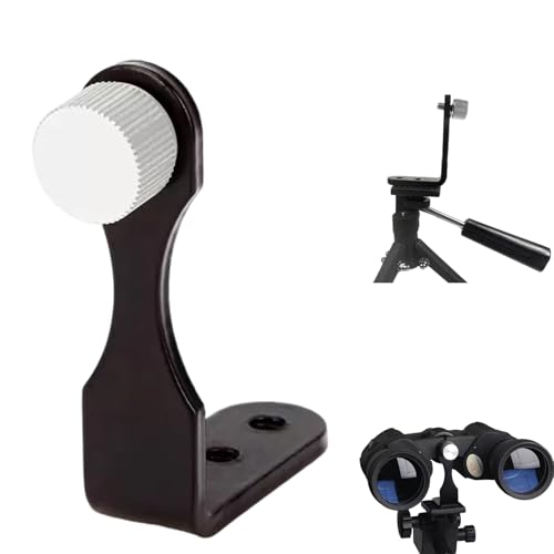 DEFGNOP L Metal Binocular Adapter, Adaptateur Universel pour trépied binoculaire, Support en L, Adaptateur de Montage en métal 50 mm Compatible avec tous les trépieds 1/4, télescope, caméra, Noir