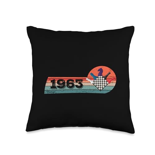 Chess-Gamer Chess-Player 1963 Birthday Chess-Board Chess Throw Pillow