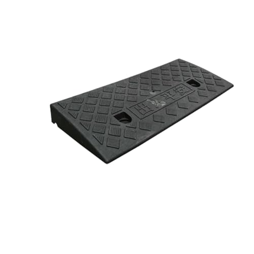 Fenteer Rampa de acceso para vehículos, Negro, Polipropileno (PP), 50x13cm/19,69x5,12 pulgadas, Alto 4cm