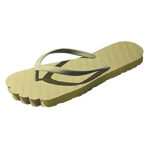 Chanclas delgadas para mujer 2025 para mujer, sandalias planas de ducha para verano, baño, playa, piscina, ligeras, básicas, de goma, suaves, sin cordones, chanclas, Green, 36.5 EU