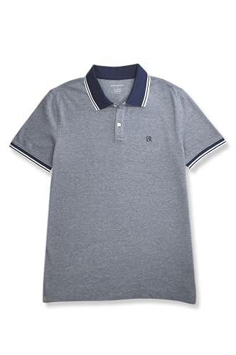 Banana Republic Mens 748805 Slim Fit Pique Mesh Tipped Organic Cotton Monogram Polo Shirt2