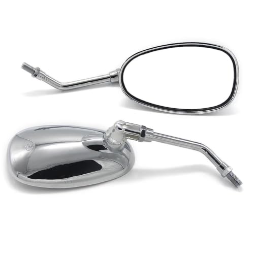 Rétroviseur moto chromé réglable avec miroir grand angle pour SRV