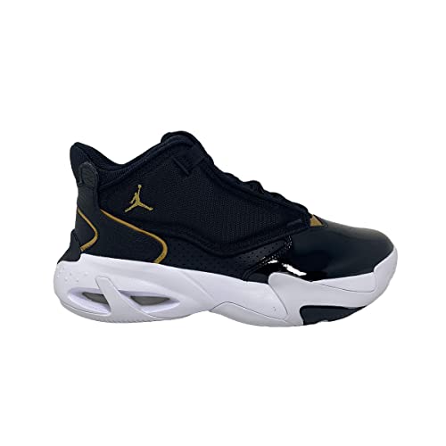 Nike Air Jordan Max Aura 4, Black/Metallic Gold-White, 9.5 M US
