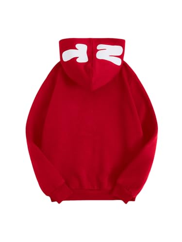 Image of SOLY HUX Boy's Zip Up Hoodies Y2k Letter Graphic Sweatshirt