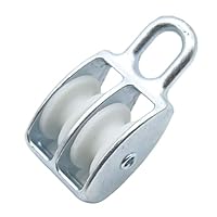DOJA Barcelona Doppelrolle M30 - Tragfähigkeit bis 250 Kg für 9 mm Seile - Flaschenzug, Korrosionsbeständige Konstruktion, Optimale Leistung für Schwerlastanwendungen