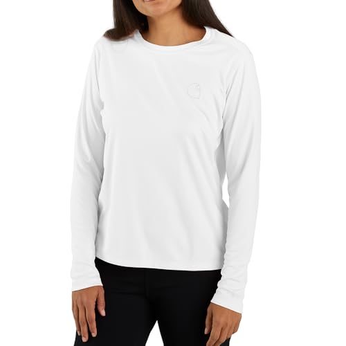 Carhartt Women's Force Sun Defender Lightweight Long-Sleeve Graphic T-Shirt, White/Gray, Medium - image 1