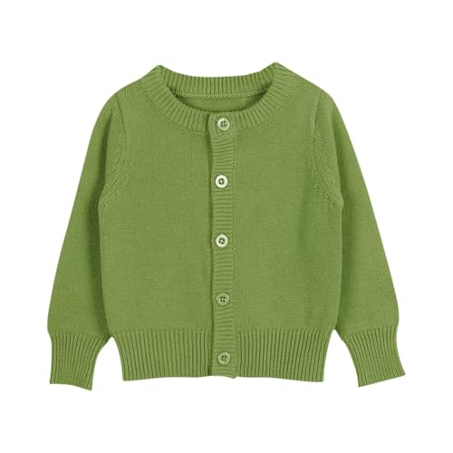 Girls' Uniform Cardigan Sweater Classic Knit Cardigan Preppy Sweater Crewneck Button Front Outerwear Kids Girls Knit Shirt