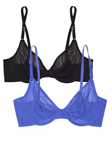 Image of Smart & Sexy Women's Sheer Mesh Demi Underwire Bra - See Through Bras