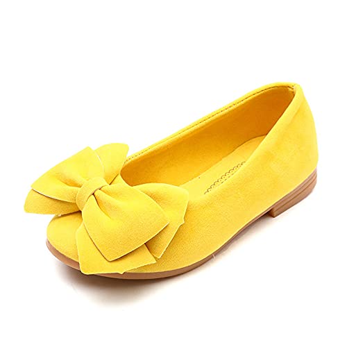 Toddler/Little Kid Girl's Bowknot Mary Jane Ballerina Flat Shoes Princess Girls Dress Shoes Kids Slip On Casual Shoes