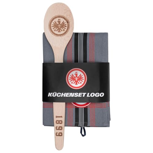 Eintracht Frankfurt Küchenset Logo (Kochlöffel und Geschirrtuch)