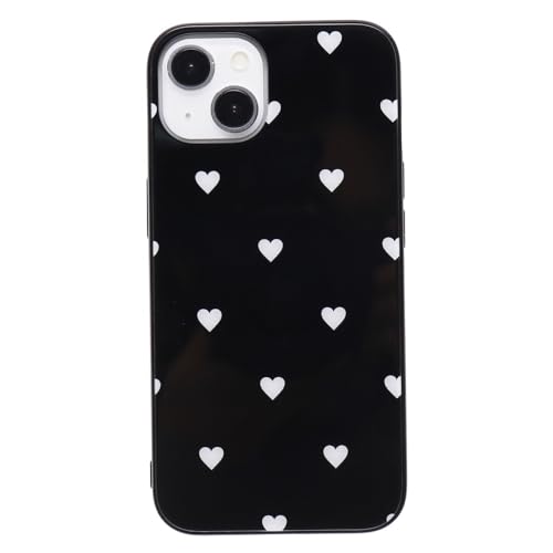 ONLYOU iPhone13 p P[X  ؍ wʃKX TPU AN KX n[g heart mN mg[ Vv l q yA (iPhone13 ubN)