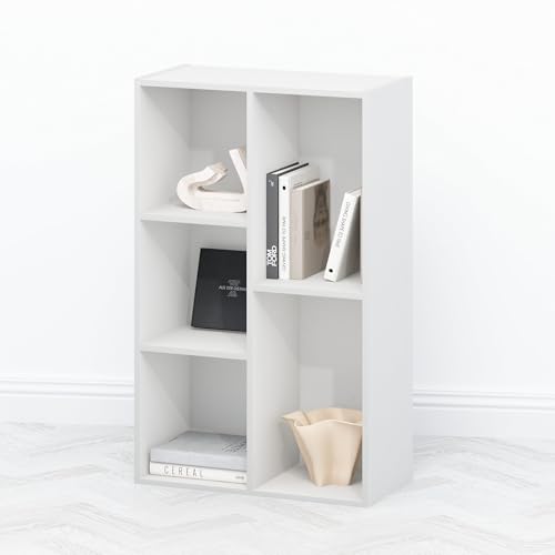 Furinno TOMI TV Stand, 5-Cube Entertainment Center with Open Shelf, Reversible TV Console, for Living Room, Bedroom, Home Office, White by Furinno - Image 5