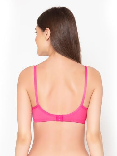 Groversons Paris Beauty Women's Non-Padded Wire-Free Full Coverage Cotton Bra | Adjustable Straps | Hook & Eye Closure | Soft Everyday Bra