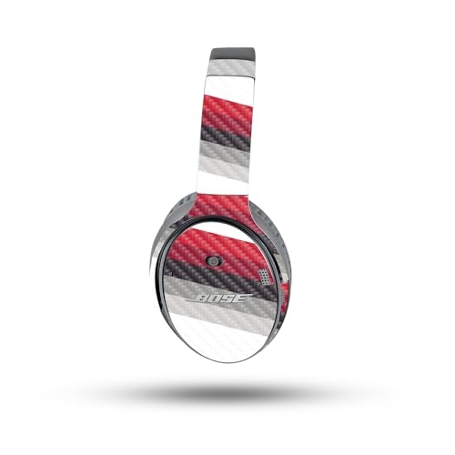 Image of MightySkins Carbon Fiber Skin Compatible with Bose QuietComfort 35 II Headphones - Slant Stripes | Protective, Durable Textured Carbon Fiber Finish | Easy to Apply
