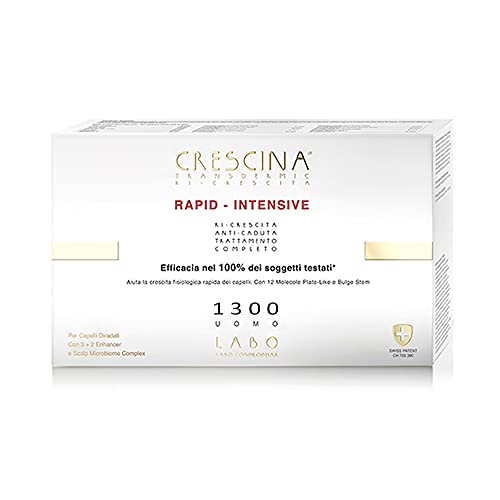 Frenar la caída capilar con Crescina Transdermic 1300 Hombre tratamiento intensivo en ampollas