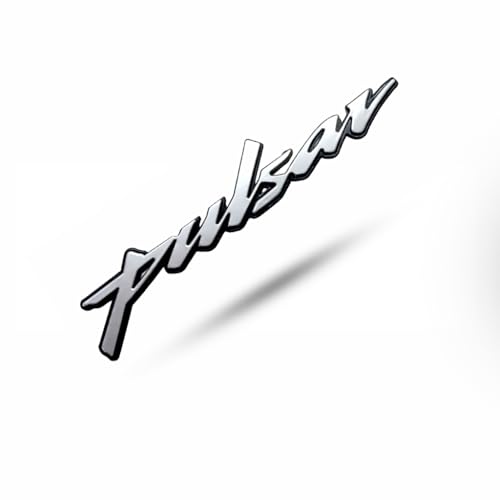 Image of RJVON - Pulsar Bike Emblem Decal Sticker 3D Badge Tank Logo Pulsar Sticker(Set of 2) (Silver)