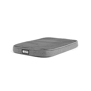 Diggs Snooz Grey Dog Bed I Memory Foam Puppy Bed I Orthopedic Dog Bed I Perfectly Sized for Revol Dog Crate I Crate Pad Has Removable Cover for Cleaning (19″ x 2.75″ x 30.5″) I Medium
