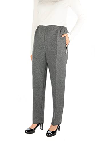 Alica Winter Schlupfhose meliert, komfortabler Gummibund, gerader Schnitt, Hosentaschen