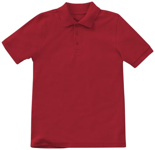 Image of Classroom Uniforms for Boys and Girls Short Sleeve Pique Polo Shirt | Preschool Shirt, Matching Ribbed Collar, Banded Sleeves, Three-button Placket, Comfortable Fit, School Uniform Essential