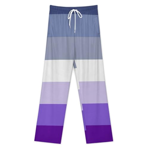 Butch Lesbian Pride Flag Comfy Pajama Pants Adjustable Sleepwear Beach Pants for Men3
