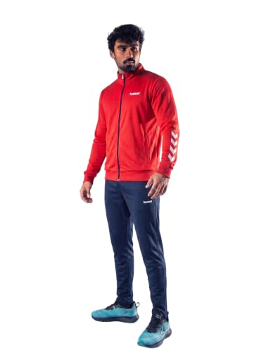 Image of hummel Promo Men's All weather Regular Fit Track Suit with Zipper and Pockets Comfortable Breathable Stretchable Soft Fabric For Everyday Use Ideal for Gym Training or Running Loungwear