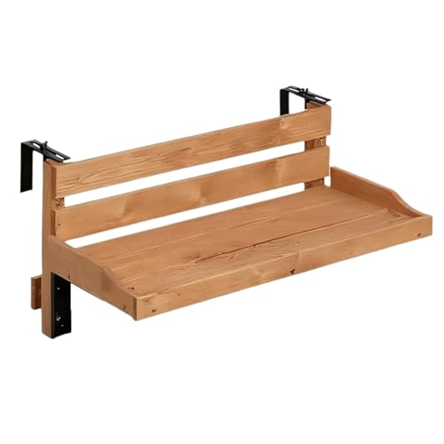 Mesa de bar plegable para balcón, con barandilla colgante para exteriores, mesa auxiliar de jardín multifuncional para terrazas y patios, diseño que ahorra espacio
