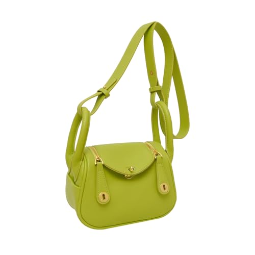 Crossbody Bags For Women with Adjustable Strap PU Leather Shoulder Bag Trendy Handbags Small Zipper Purse (Green)