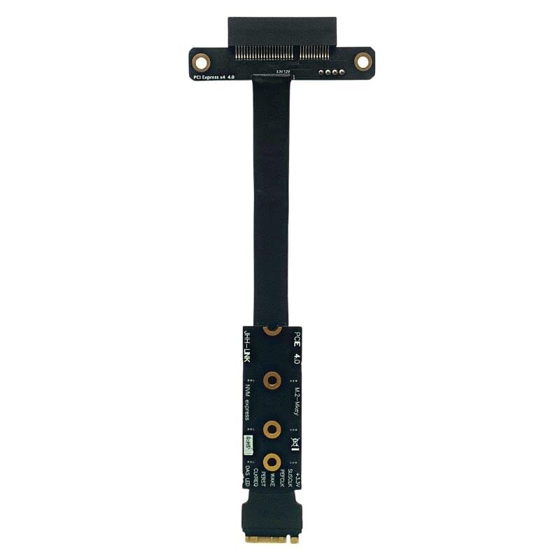 Câble d'extension PCIE4.0 M.2 NVME M KEY vers PCIEX4 nappe plate pour carte réseau 20cm