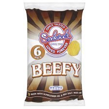 Seabrook Beefy Handy Sixer Crisps 6 Pack x 4