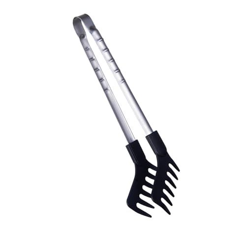 Ksikdeg Pinze da cucina con clip per insalata in acciaio inox con manico ergonomico per una manipolazione sicura di alimenti caldi in nylon pinze da cucina