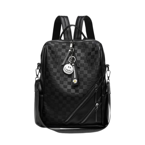 Mochila Feminina Espaçosa para Trabalho, Reforçada, Estilosa, Viagem (Preto)