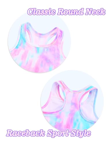 Image of Bathing Suits for Girls Size 3-4t 2 Piece Sleeveless Boyshort Swimwear Pink Blue Scrawl Tankini Swimsuit Sets